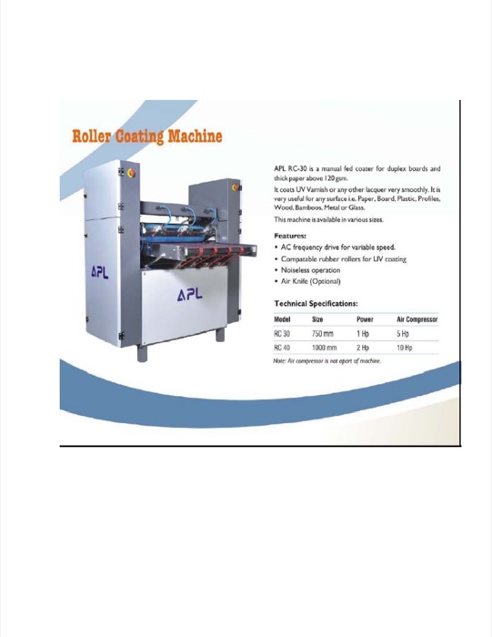 Roller Coating brochure cover